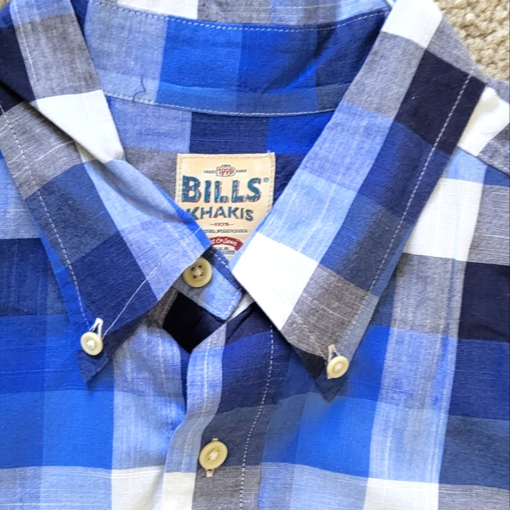 Bills Khalis Long Sleeve Button Down Shirt Mens XL
